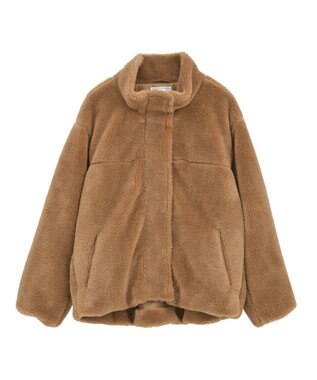 AMERICAN HOLIC スタンドベア風ボアコート Camel