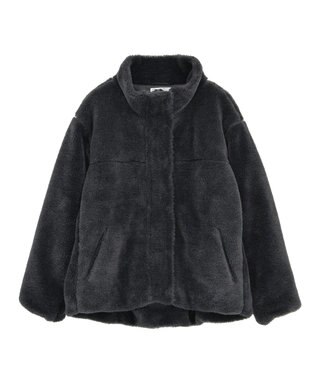 AMERICAN HOLIC スタンドベア風ボアコート Charcoal Gray