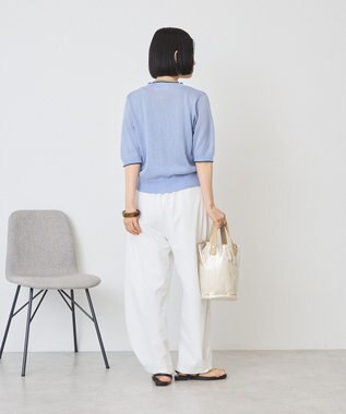 AMERICAN HOLIC 配色フリルレイヤードカーディガン Blue
