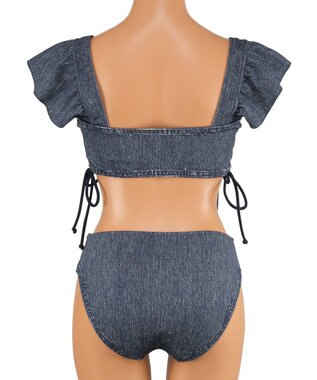 San-ai Resort（三愛水着楽園） ショルダーフリルノンワイヤービキニ 9M 　【San-ai Resort（サンアイリゾート）】 ネイビー