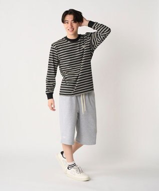 OP／FILA 【Kappa】ウェルネスクラブボーダーロンT ブラック