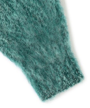 J.PRESS MEN 【J.PRESS ORIGINALS】SHETLAND WOOL SHAGGY MOULINET COLOR SADLE CARDIGAN / JAPAN MADE グリーン系