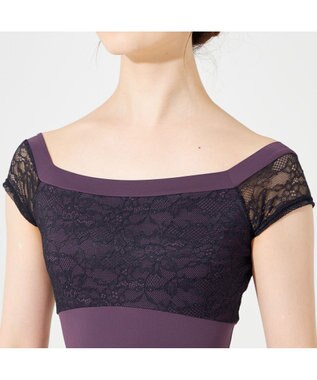 Chacott 【AKANE TAKADA】フレンチスリーブレオタード ブラックベリー