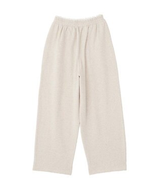 earth music&ecology レースレイヤード風スウェットパンツ Oatmeal