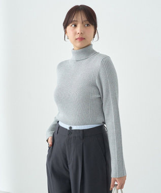 ラメタートルネックニットプルオーバー / earth music&ecology