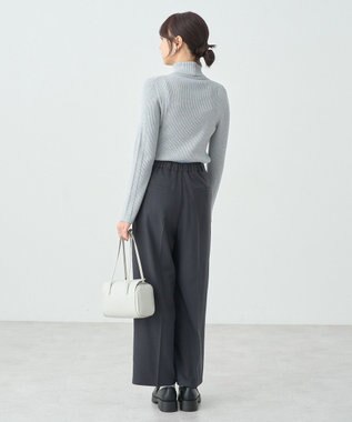 earth music&ecology ラメタートルネックニットプルオーバー Silver