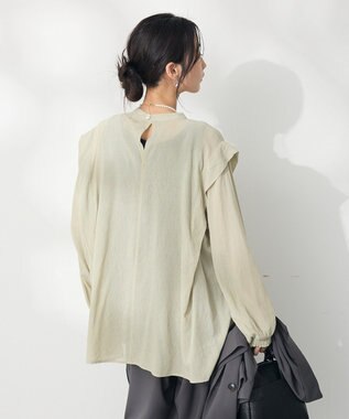CRAFT STANDARD BOUTIQUE ヴィンテージボイルショルダータックブラウス Khaki