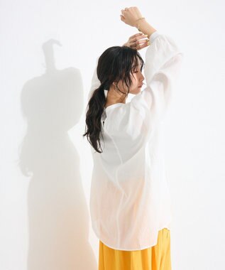 CRAFT STANDARD BOUTIQUE ヴィンテージボイルショルダータックブラウス White