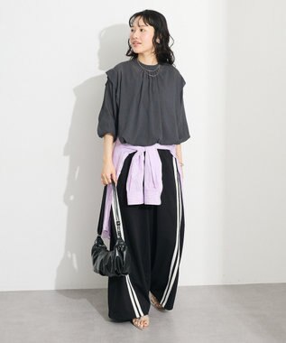 CRAFT STANDARD BOUTIQUE ヴィンテージボイルショルダータックブラウス Charcoal Gray