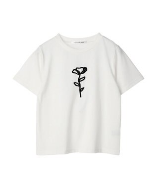 Green Parks ・ＲＡＹ　ＣＡＳＳＩＮ　フラワーサガラ刺繍Ｔシャツ Off White