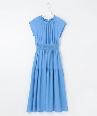 Feroux ウエストシャーリングティアード ワンピース ブルー系