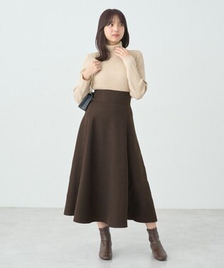 earth music&ecology ラメタートルネックニットプルオーバー Gold