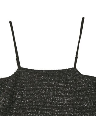 Green Parks ＦＡＮＴＡＳＩＡ／スパンコール総柄ビスチェ Black