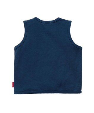 MIKI HOUSE HOT BISCUITS 【70-110cm】 接結天竺素材 ベスト 紺