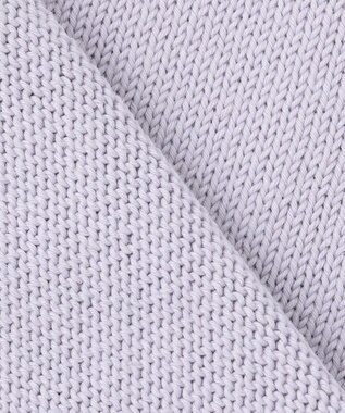 自由区 【XSサイズ～/洗える】コットンブレンドコード Vネックニット ライラック系