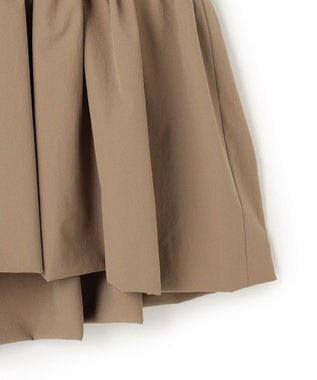 uncrave クールタッチカラータイプライター ペプラムブラウス キャメルベージュ