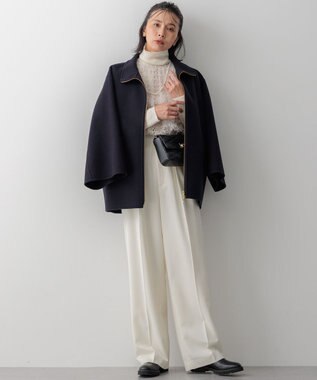 23区 【Oggi1月号/CLASSY.11月号掲載】ウーステッドウール リブタートルネック ニット ホワイト系