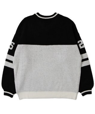 WEGO ナンバリングラインフラッフィーニット ブラックその他