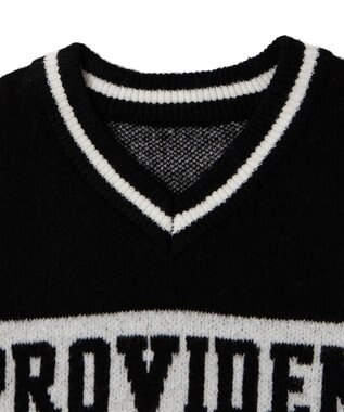 WEGO ナンバリングラインフラッフィーニット ブラックその他