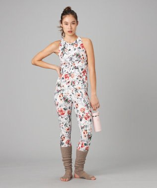 Chacott Chacott BALANCE ホリデーローズレギンス ホワイトプリント