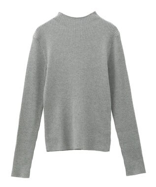 YECCA VECCA ラメ混ハイネックリブニット Gray