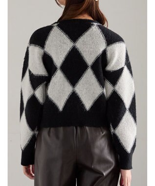 Te chichi アーガイルジャガードVネックカーディガン オフホワイト