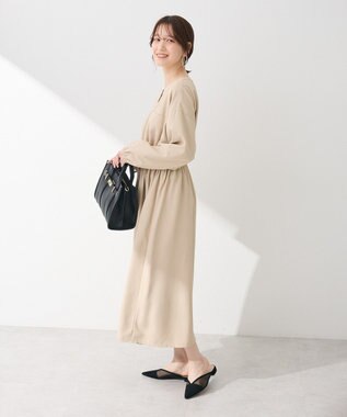 Green Parks ・ＥＬＥＮＣＡＲＥ　ＤＵＥ　イロイロ釦ワンピース Beige