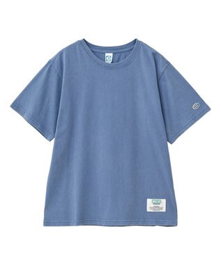 AMERICAN HOLIC DISCUS パウダーブリーチ加工Tシャツ Blue