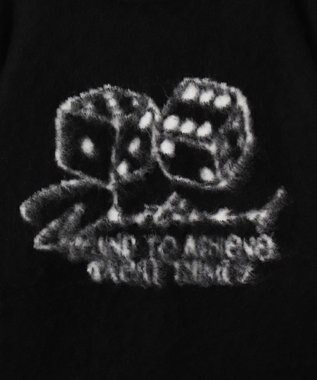 WEGO 【ユニセックス着用ITEM/MLサイズ展開】シャギーグラフィックプルオーバー ブラック