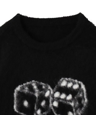 WEGO 【ユニセックス着用ITEM/MLサイズ展開】シャギーグラフィックプルオーバー ブラック