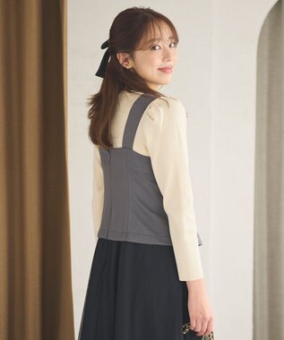 Feroux 【洗える】パワショル ニットプルオーバー アイボリー系