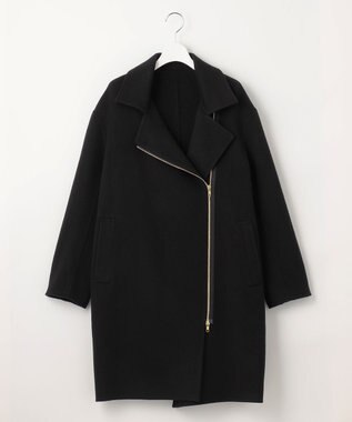 23区 【エステータ】ウールカシミヤビーバー ジップコート ブラック系