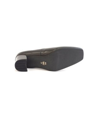 Pointer 日本製 バックルモチーフスクエアトゥパンプス ブラック