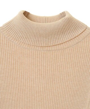 earth music&ecology ラメタートルネックニットプルオーバー Gold