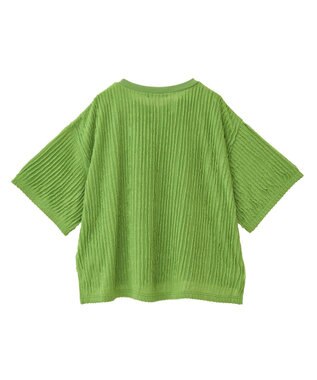 Green Parks ５分袖フリルカットプルオーバー Green