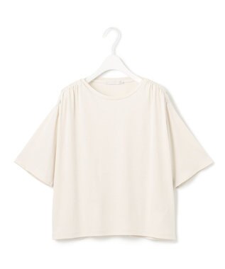 ICB 【接触冷感・UVケア・洗える】 ハイツイストスムース デザインカットソー ライトベージュ系