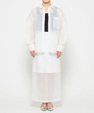 uncrave 【佐藤晴美さん着用】シアー ジャガード シャツ オフ