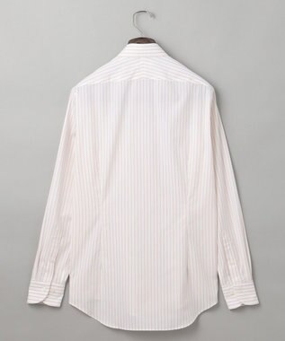 GOTAIRIKU 【形態安定】PREMIUMPLEATS_レギュラーカラー 通年ドレスシャツ（ボーダー） ダークブラウン系1