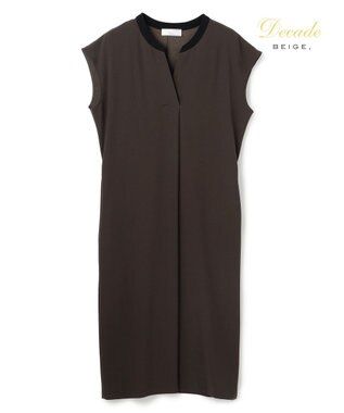 BEIGE， 【セットアップ対応】CINDY / 配色ネック フレンチドレス