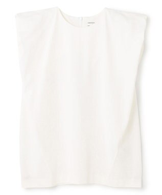 BEIGE， 【洗える】SCALA / コットンリネンボリュームスリーブトップス White