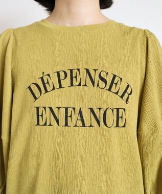 Green Parks ランタンスリーブ表面カットロゴプルオーバー Yellow