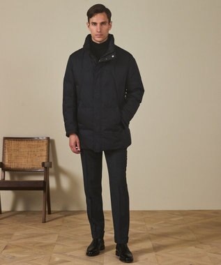 GOTAIRIKU WEB限定【仕事で着られる】ドレスダウンコート_ストレッチツイル_25年新作 ブラック系