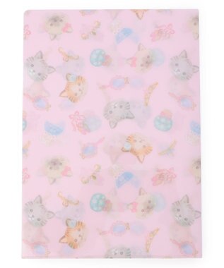 Chacott Catクリアファイル ロイヤルピンク