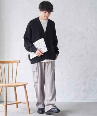 WEGO オーバーフィットカーディガン ブラック