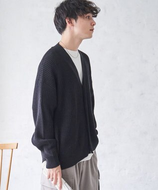 WEGO オーバーフィットカーディガン ブラック