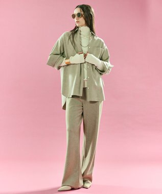 BEIGE， MONTAIGNE / イージーウエストウールワイドパンツ Taupe