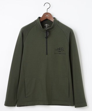 JOSEPH ABBOUD MOUNTAIN 【UNISEX】ウォームバックフリース カットソー カーキ系