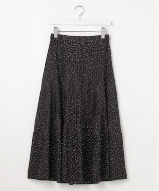 ANY SIS L プリーツ切替 スカート ブラックドット
