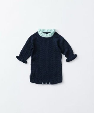 TRICOTE ヘリンボーン柄ロンパース