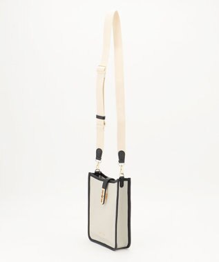 LA BAGAGERIE スクエアレザーミニショルダーバッグ アイボリー